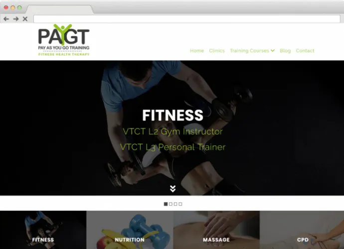 Training and Fitness Website Design